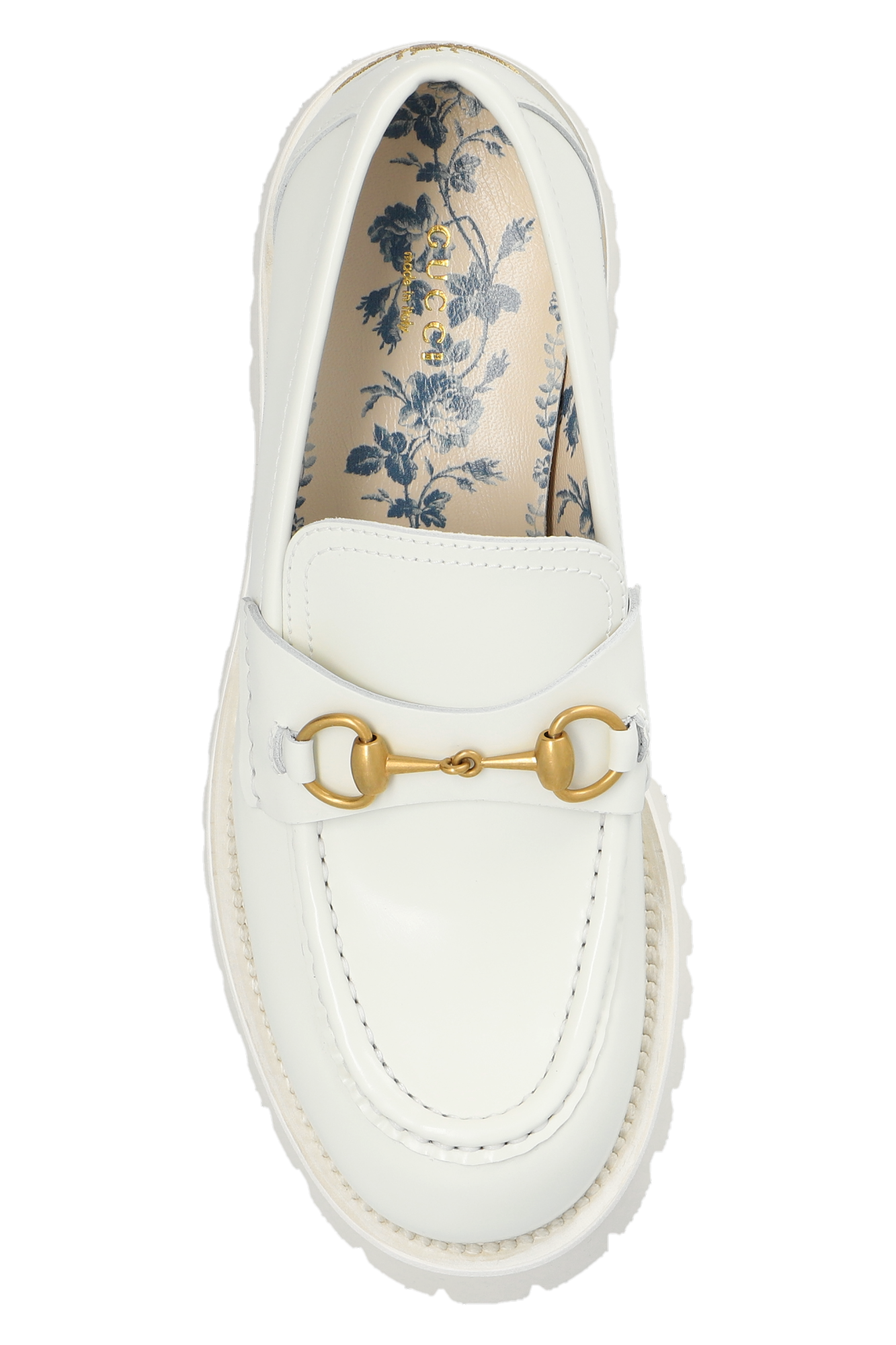 White Leather loafers Gucci Vitkac Canada